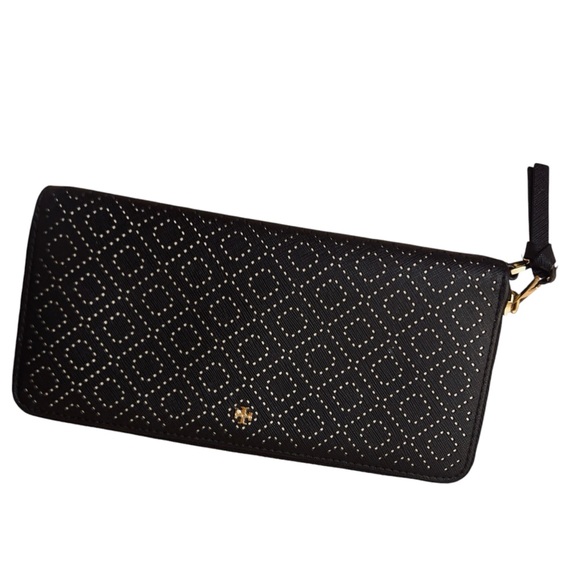 Tory Burch Robinson Perforated Continental Wallet - Picture 2 of 4